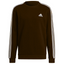 ADDS Embroided Logo3 Stripes Sports Fleece Dark Brown Sweatshirt 10451