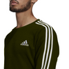ADDS Embroided Logo3 Stripes Sports Fleece Olive Green Sweatshirt 10452
