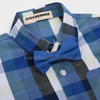 B.B Blue Check Shirt Blue Pant 5 Piece Set With Bow , Gallace & Cap 10457