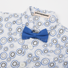 B.B Circles Shirt Blue Pant 5 Piece Set With Bow , Gallace & Cap 10459