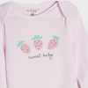 FB Printed Strawberry Full Sleeves Pack Of 3 Body Suit 10461