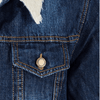 SM London Full Fur Blue Denim Jacket 10485