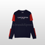 TMY Style Sleeve Navy Blue Terry Sweatshirt 10488