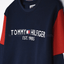 TMY Style Sleeve Navy Blue Terry Sweatshirt 10488