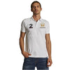 LA Martina Maserati Embroided White Polo 10689