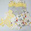 T.T Bear Baby Yellow Grey White 5 Pieces Body Suit 10929