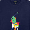 RL Multi Flag Polo Logo Navy Blue Tshirt 10836