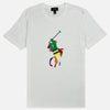 RL Multi Flag Polo Logo White Tshirt 10837