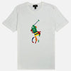 RL Multi Flag Polo Logo White Tshirt 10837