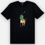 RL Multi Flag Polo Logo BLack Tshirt 10840
