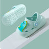 Cute Baby Dino badge Pastel Green Clogs 9411
