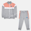 B.X Logo Color Block Peach & Grey Track Suit 9797