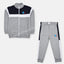 B.X Logo Color Block Dark Blue & Grey Mock Neck Track Suit 9798