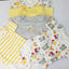 T.T Bear Baby Yellow Grey White 5 Pieces Body Suit 10929