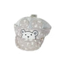 KKJ Happy Bear Embroided Detachable Grey Net Baby Cap 10934