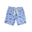 SFR All Over Dino Print Blue Terry Shorts 10970