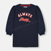MPX Always Happy Embroidered Fleece Blue Sweatshirt 9887