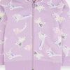 B.X Dino Printed Lavender Zipper Hoodie 8175