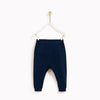 ZR Navy plush jogger trouser with knee patch