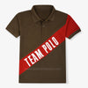 B.X Strips Brown Team Polo 9515