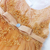 CN Embroided & Beeds Mustard Fancy Frock 11017