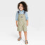OSHKSH Cargo Pockets Contrast Shoulder Beige Cotton Dungaree 11126
