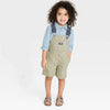 OSHKSH Cargo Pockets Contrast Shoulder Beige Cotton Dungaree 11126