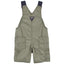 OSHKSH Striped Blue Contrast Shoulder Khaki Cotton Dungaree 11127