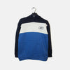 REB Color Block Print Sleeves Blue Hoodie 8174
