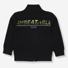 CHO Win Now Print Mock Neck Black Terry Zipper 10187