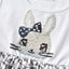 VKT Sequence Bunny Leopard White Frock 8721