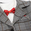 MM Dark Grey With White 4 Piece Suit Set 10309