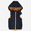 ORCH Mustard Contrast Dark Blue Warm Gilet 10360