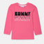 S Cute Sequin Bunny Dark Pink Full Sleeves T shirt 10372