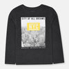 LH NYC Print Dark Grey Full Sleeves T Shirt 10378