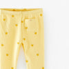 ZR Heart Fruit Print Soft Yellow Legging 2914
