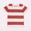 OK Slub Brick Red & White Stripe Pocket Tshirt 4215