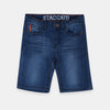 Stct Mid Blue Three Quarter Shorts 1240