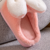 Rabbit Ears Fluffy Warm Peach Slippers 8158