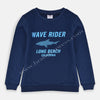 TAO Wave Rider Shark Navy Blue Sweatshirt 2947
