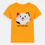 B.X Meow Some Cat Face Mango Yellow Tshirt 4842