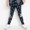 LDX Bear & Rabbit Knee Patch Polka Dots Navy Blue Legging 2815