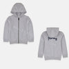 MG Logo Grey Zipper Fleece Hoodie 3160