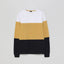 LFT Color Block Ottoman Navy Blue & Mustard Sweat Shirt 3030