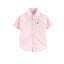 CRT Ship Logo Oxford Cotton Baby Pink Half Sleeves Casual Shirt 3849
