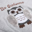 E.Simpson Be Owl Same Light Grey Fleece Hoodie 8506