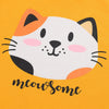 B.X Meow Some Cat Face Mango Yellow Tshirt 4842
