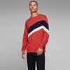 J&J Panel Stripe Colorblock Sweatshirt 614