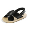 Magic Prewalker Black Striped Soft Bottom Sandal 11050