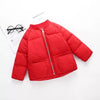 FSG Open Pockets Mock Neck Red Puffer Jacket 7673